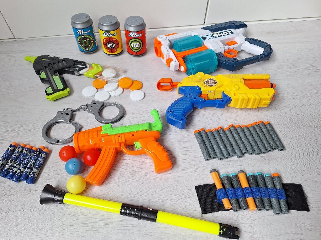 Diverse NERF shot-guns en pijltjes, Ophalen of Verzenden, Gebruikt