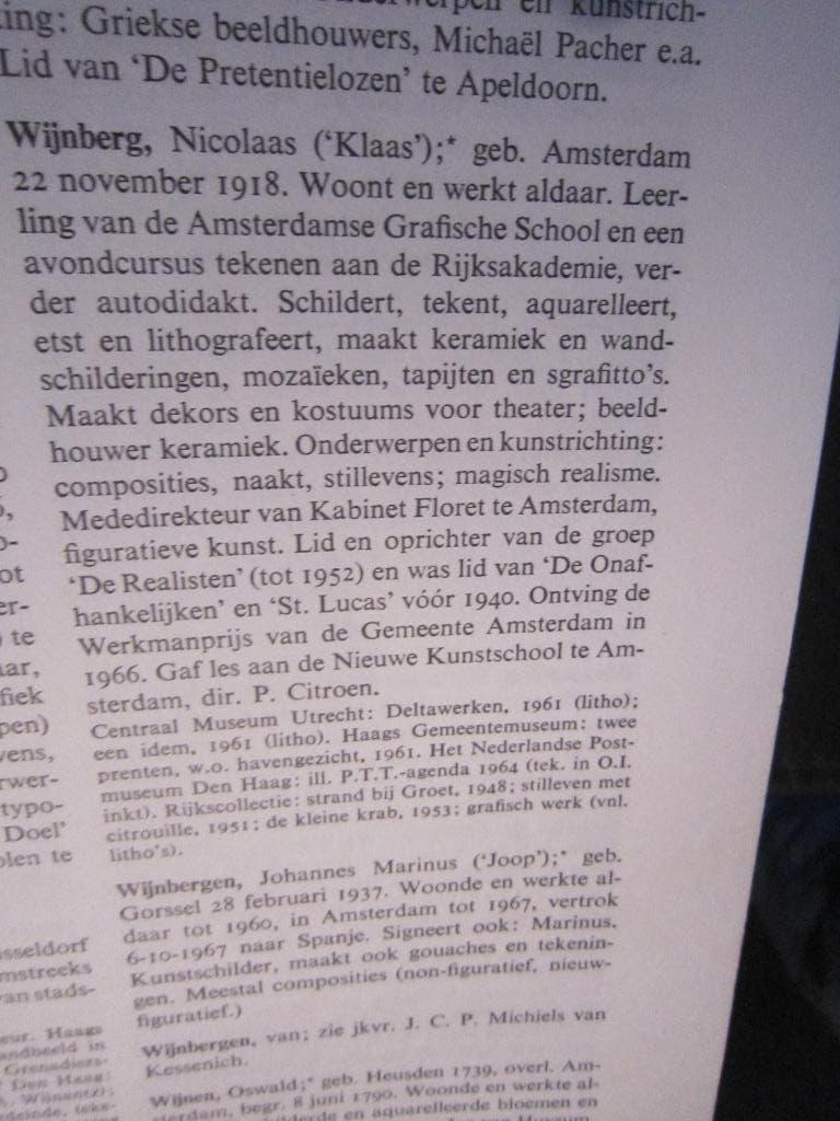 NICOLAAS WIJNBERG, Mooie Ingel.. Gekl IMPRESNISt.Zeefdruk, Ophalen