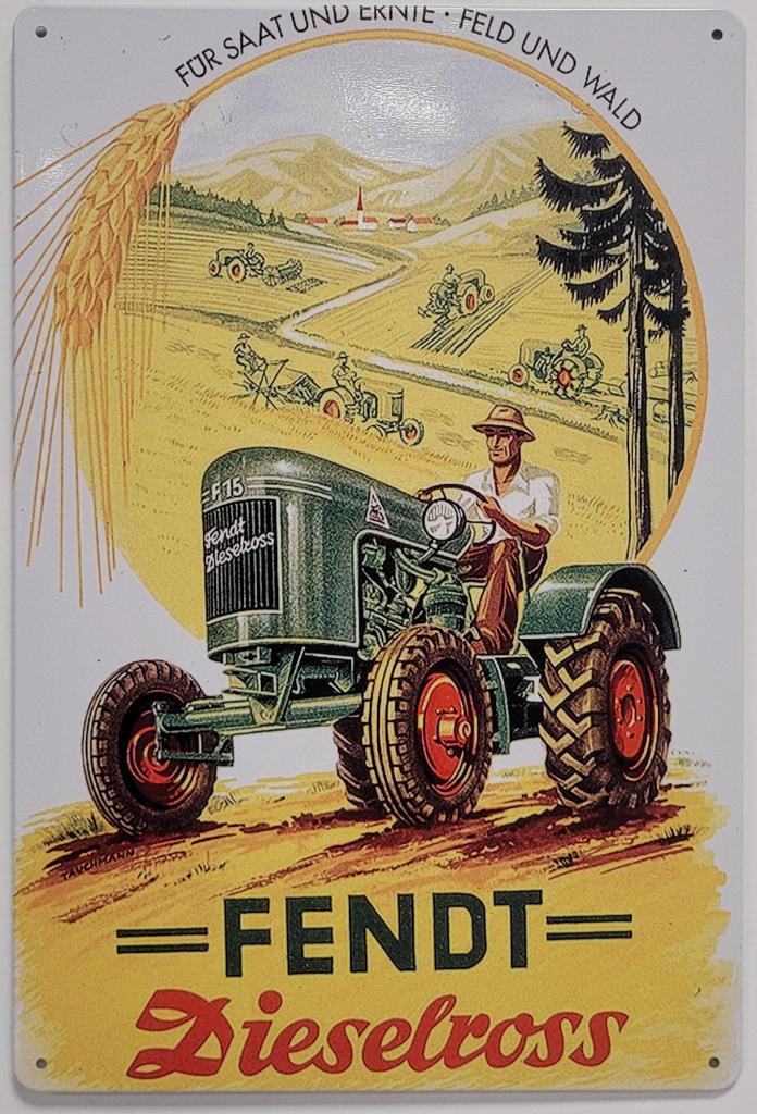 Denft Dieselross tractor reclamebord van metaal wandbord, Info@deconoord.nl, Deco Noord, Nieuw, Ophalen of Verzenden