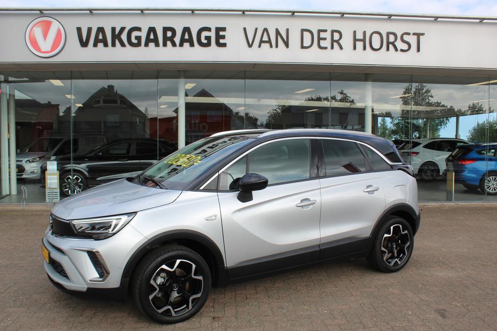 Opel Crossland 1.2-110pk Turbo 'Elegance'. Mooie en luxe hoo, 12 maanden, Zwart, 1199 cc, Origineel Nederlands