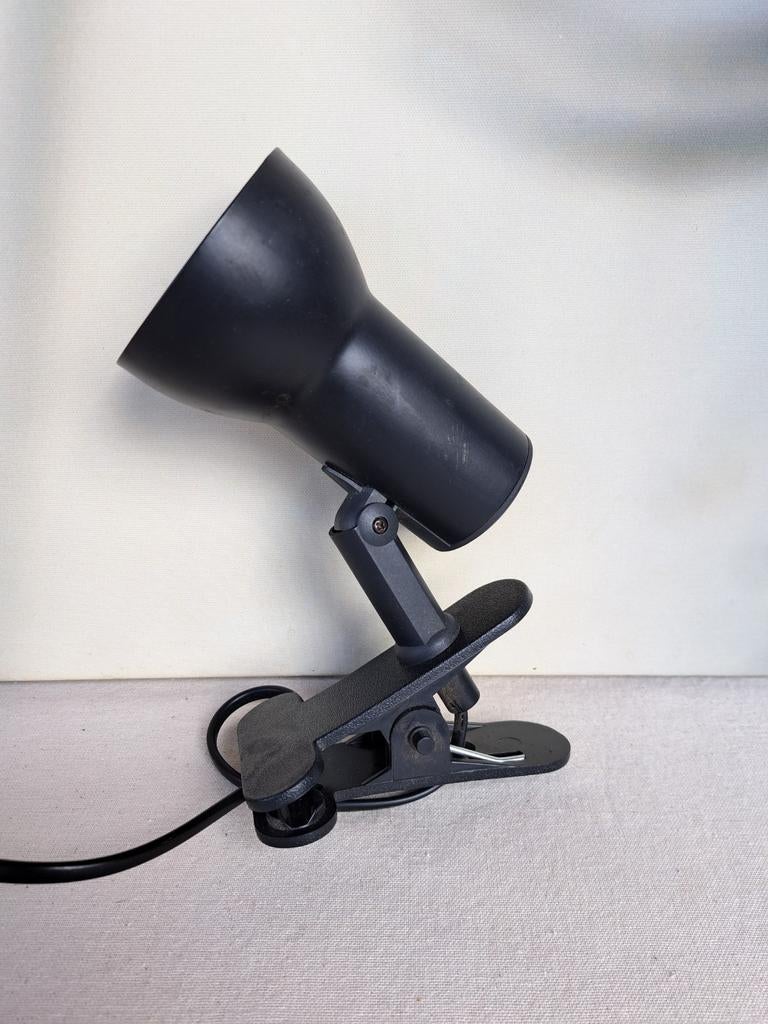 Vintage Jaren 90 Klemlamp - Verstelbare Industriële Spot, Minder dan 30 watt, Overige typen, Vintage, Industrieel, Minimalistisch, Jaren 80, Jaren 90