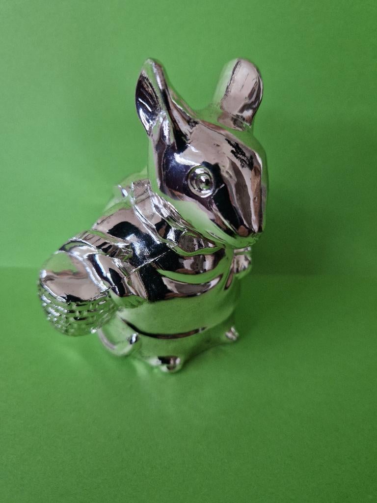 Verzilverde spaarpot Mrs. Littlemouse van Beatrix Potter., Ophalen of Verzenden, Zo goed als nieuw, Dier