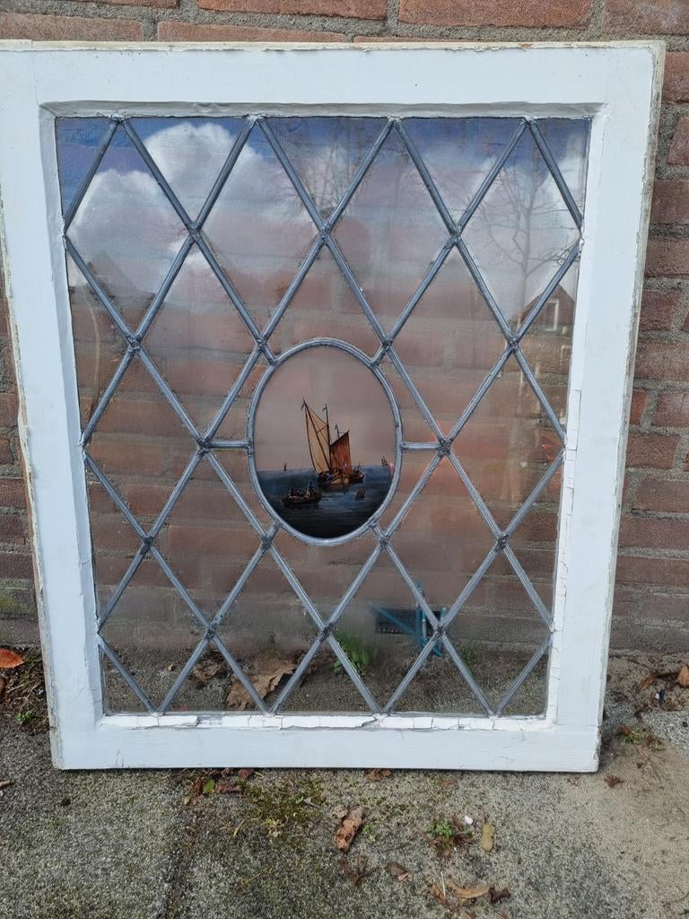 Glas-in-lood, Ophalen, Gebruikt, Minder dan 80 cm, Glas in lood