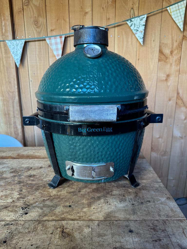 Big Green Egg MiniMax | Carrier, Tuin en Terras, Houtskoolbarbecues, Ophalen, Gebruikt, Big Green Egg