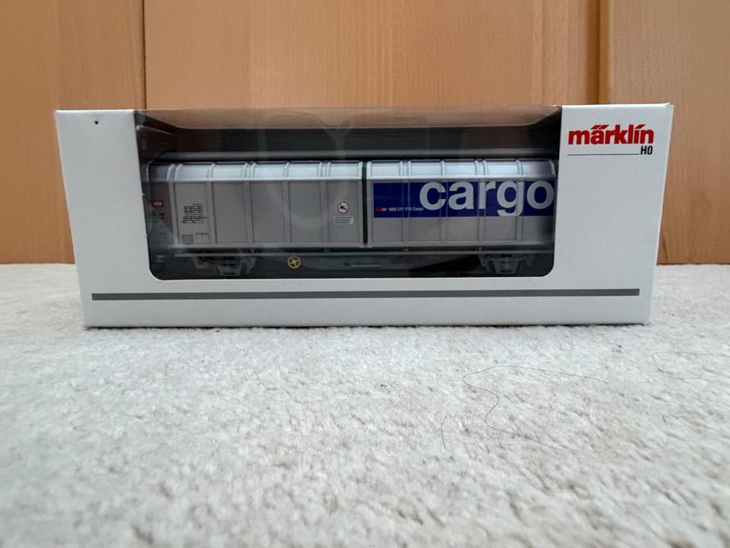 Märklin H0 48025 SBB CFF FFS Cargo Schuifwandwagen - zgan, Ophalen, Gelijkstroom of Wisselstroom, Märklin, Nieuw