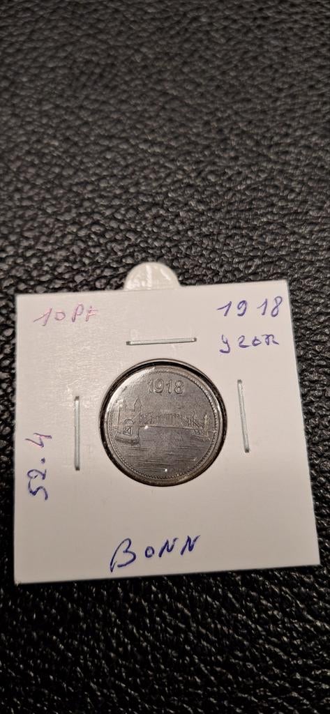 Duits notgeld 10 pfennig 1918 Bonn ijzer, Ophalen of Verzenden, Duitsland