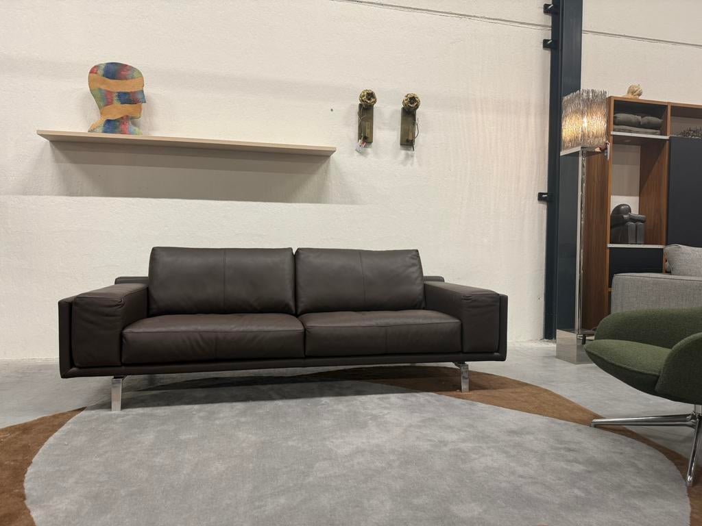 Nieuw Leolux Bellice 2x90 Ceras Earth leer Design Bank 233, Huis en Inrichting, Banken | Bankstellen, Leolux, Ophalen of Verzenden