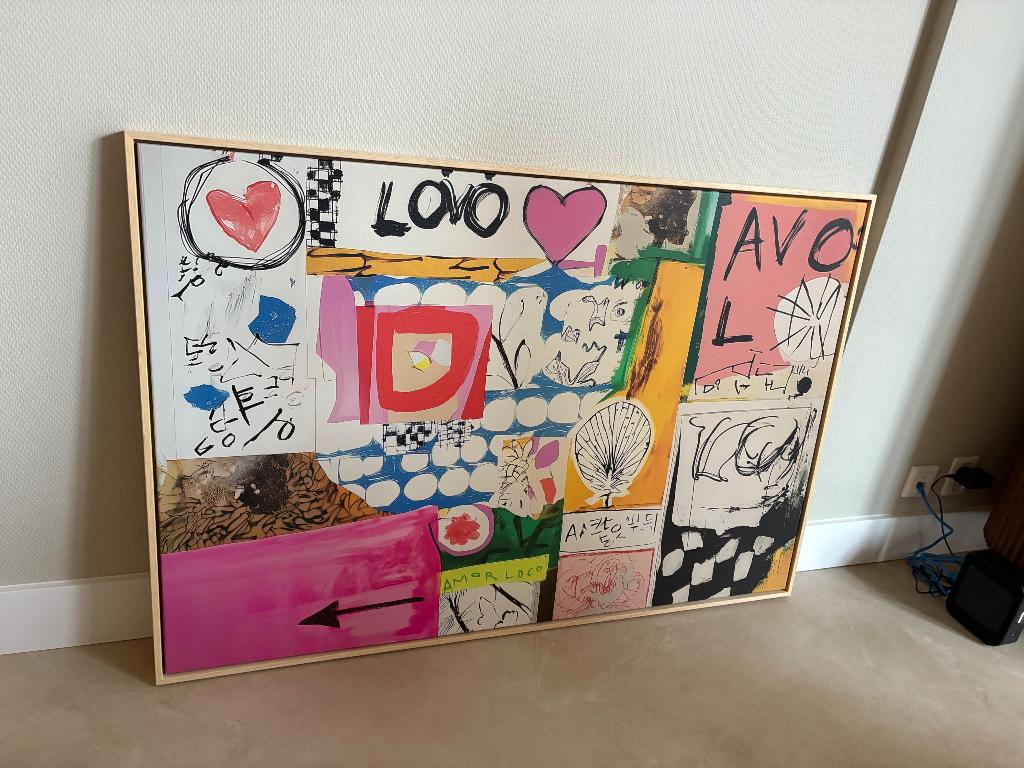 Schilderij (canvas) 120x80 incl. houten lijst, Ophalen, Oorspronkelijke maker, Nieuw, Schilderij