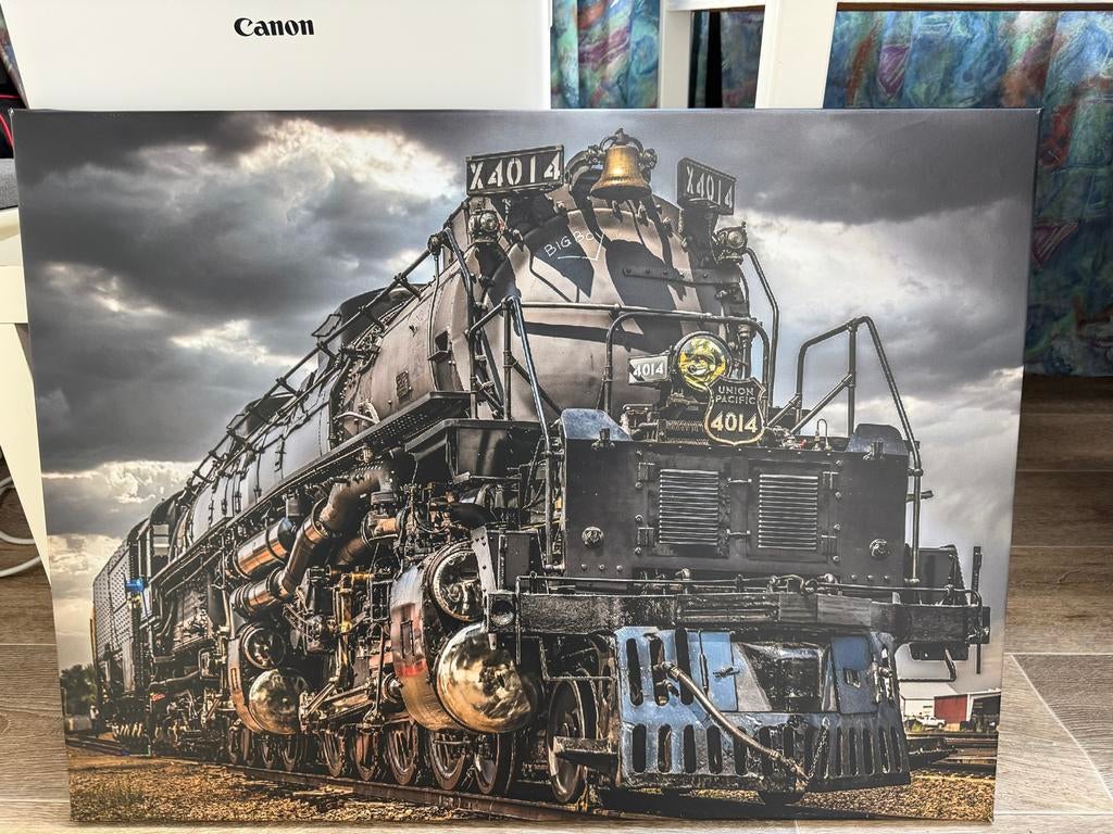 Big Boy 4014 Poster 60x90 op Canvas, Hobby en Vrije tijd, Modeltreinen | N-Spoor, Overige merken, Nieuw, Ophalen of Verzenden