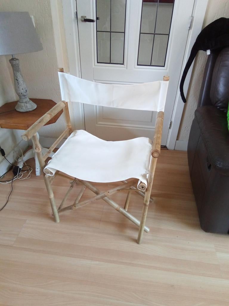 Regisseurstoel inklapbaar, Overige materialen, Wit, Nieuw, Ophalen of Verzenden