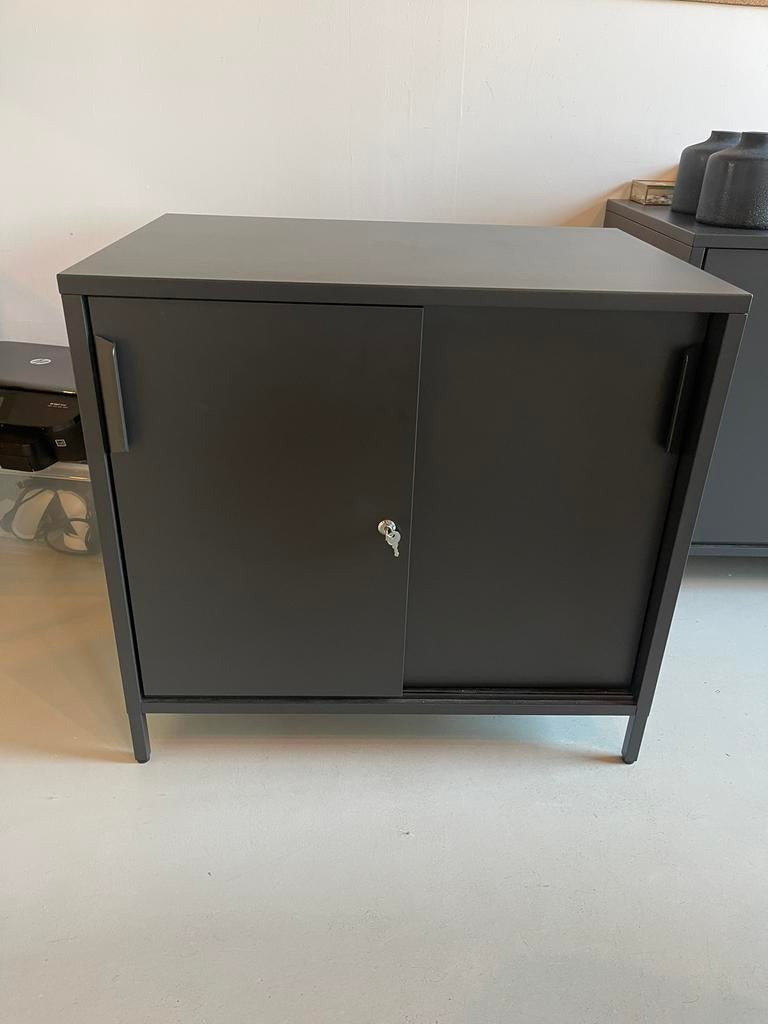 Archiefkast zwart Trotten IKEA B80x D55x H75cm, Ophalen, 50 tot 100 cm, Zo goed als nieuw, Minder dan 100 cm