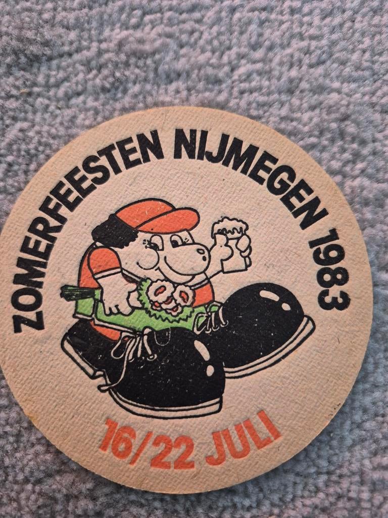 Heineken viltje Zomerfeesten Nijmegen 1983, Ophalen of Verzenden, Gebruikt, Viltje(s), Heineken