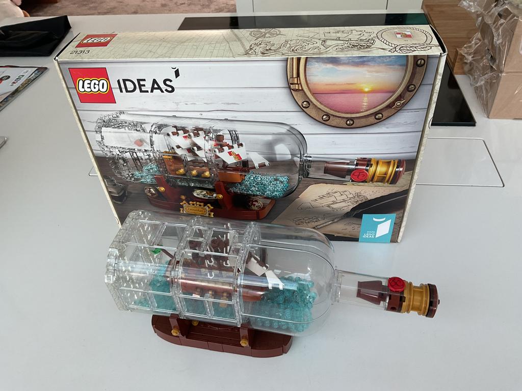 Lego Ideas ship in a bottle met doos en boekje als nieuw, Ophalen, Zo goed als nieuw