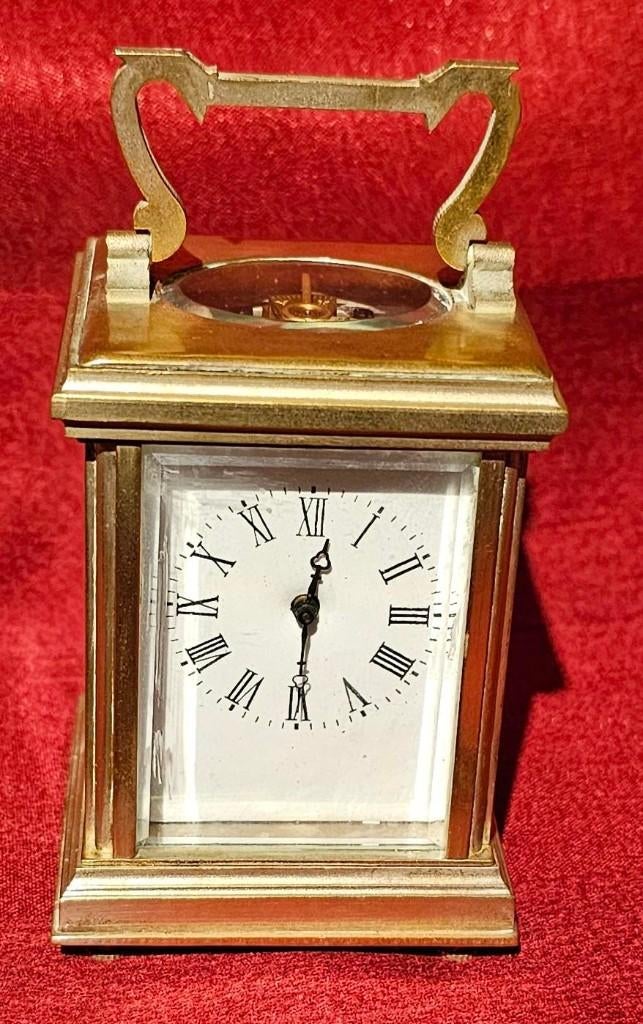 reisklokje , koper brons met balansuurwerkje, Antiek en Kunst, Antiek | Klokken, Ophalen of Verzenden