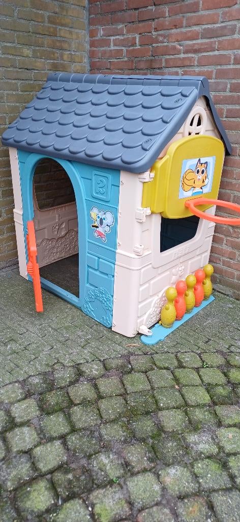 Mooi speelhuis met veel speelmogelijkheden., Kinderen en Baby's, Speelgoed | Buiten | Speelhuisjes, Zo goed als nieuw, Kunststof