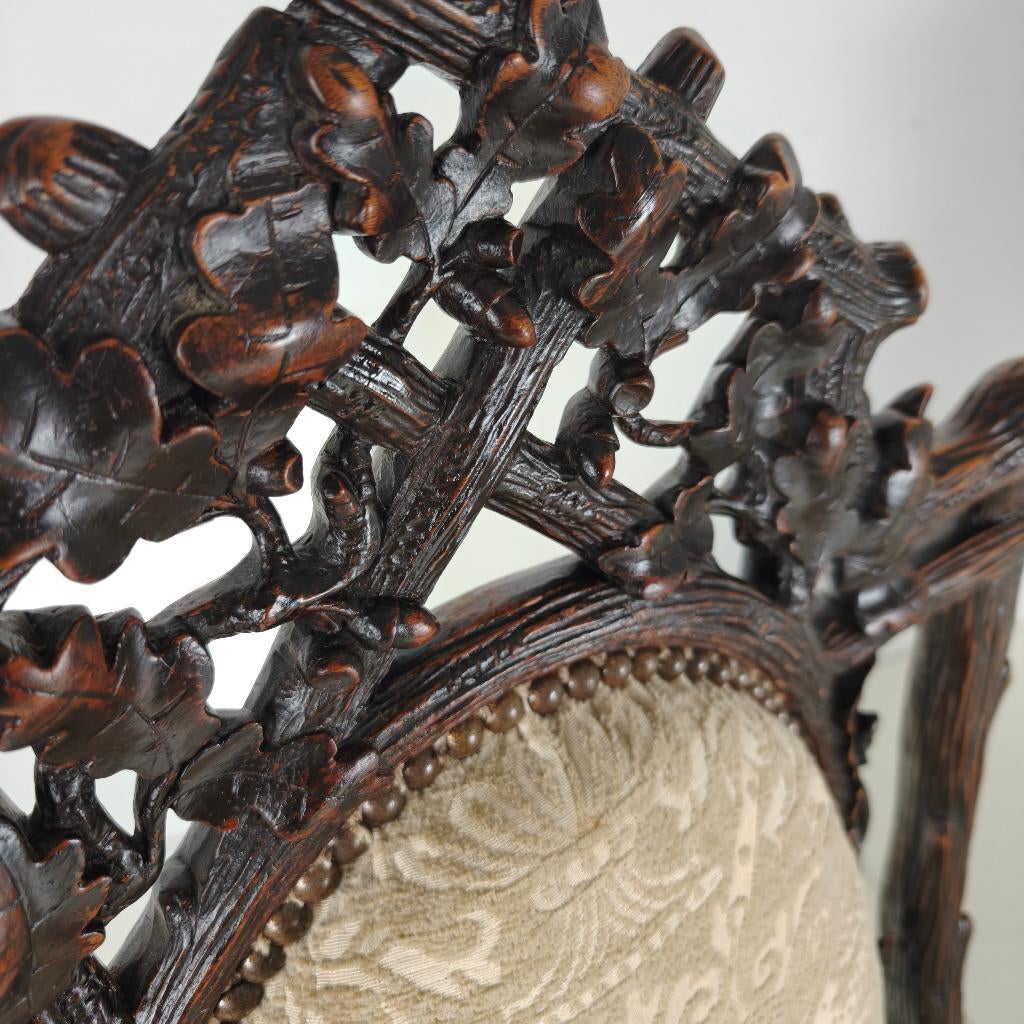 Set van 2 fauteuils Zwarte Woud-stijl door Horrix - 19e Eeuw, Ophalen of Verzenden