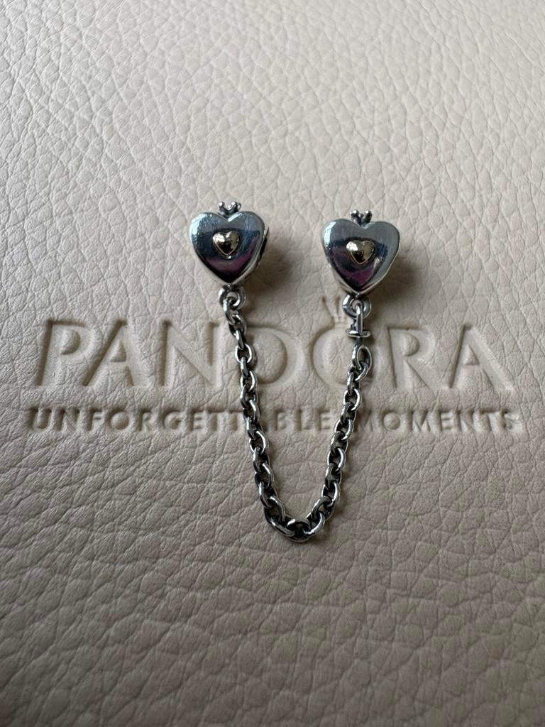 Pandora Twotone veiligheidsketting/safetychain, Sieraden, Tassen en Uiterlijk, Bedels, Pandora, Nieuw, Ophalen of Verzenden, 1 bedel