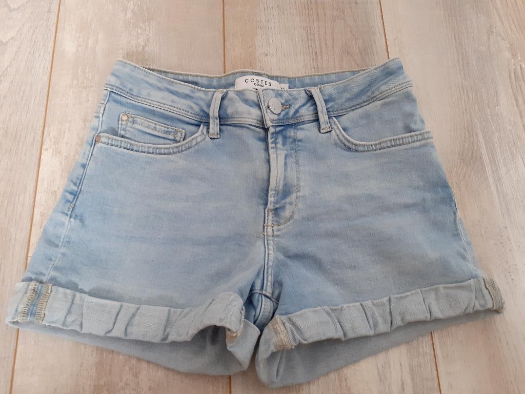 Superleuke korte jeans broek, COSTES Denim, maat XS., Blauw, Ophalen of Verzenden, Zo goed als nieuw, W27 (confectie 34) of kleiner