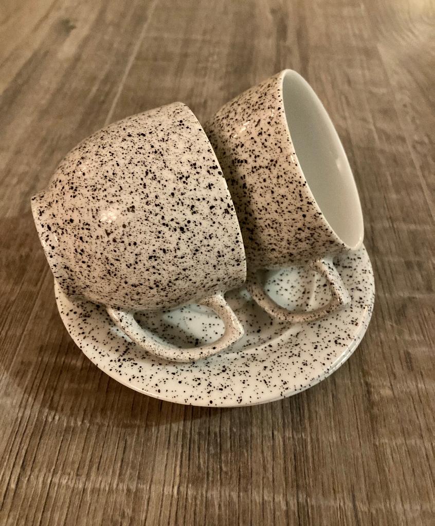 Vintage retro Mitterteich Bavaria Germany kop en schotels 2x, Ophalen of Verzenden