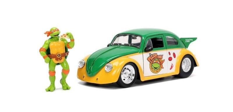 Volkswagen Drag Beetle 1959 Ninja Turtle Michelangelo, Ophalen of Verzenden, Nieuw, Jada