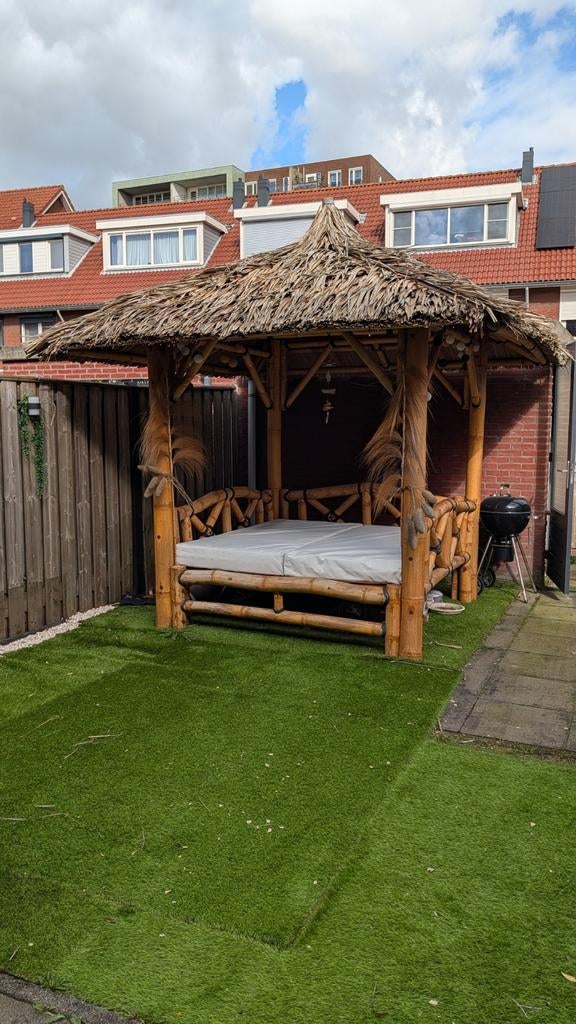 Bamboe tuinhuis handgemaakt in Indonesië., Ophalen of Verzenden