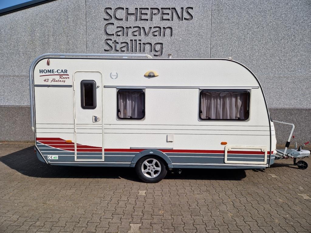 Home-Car Racer Fantasy 43  incl. mover + voortent, Caravans en Kamperen, Caravans, Bedrijf, Treinzit, 4 tot 5 meter, Tot en met 4