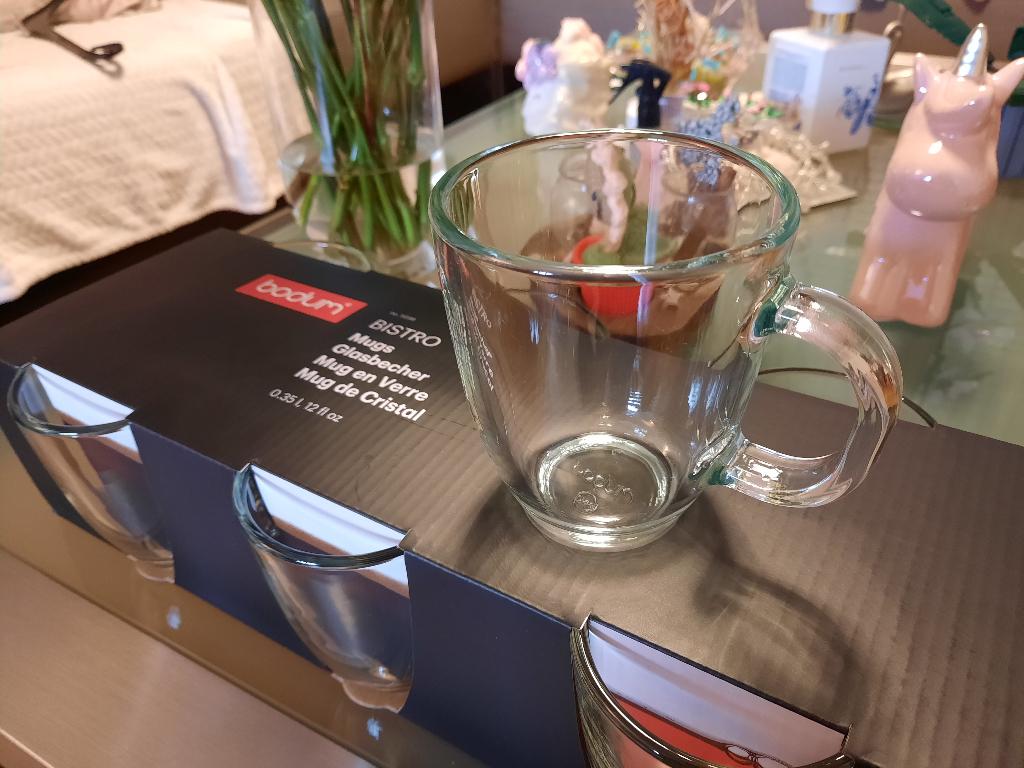 Glazen koffiemokken 350 mL BODUM Bistro - 6 st., Huis en Inrichting, Keuken | Servies, Glas of Glazen, Nieuw, Ophalen of Verzenden