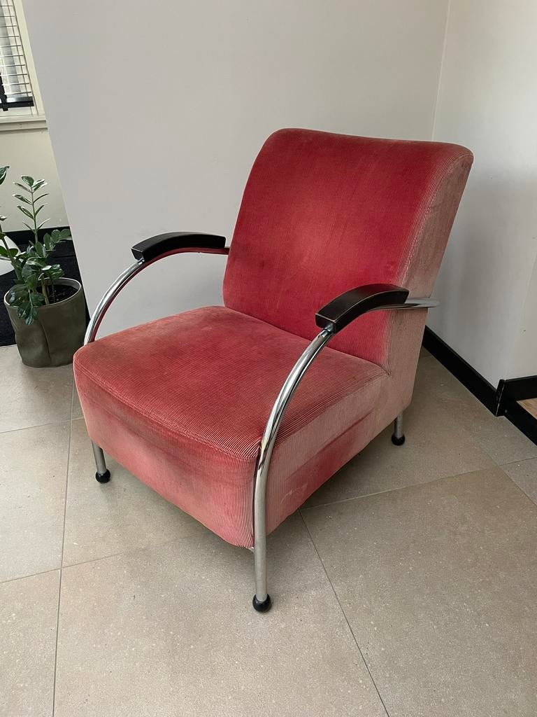 Vintage designfauteuil, Huis en Inrichting, Ophalen of Verzenden, Gebruikt, 75 tot 100 cm, Minder dan 50 cm
