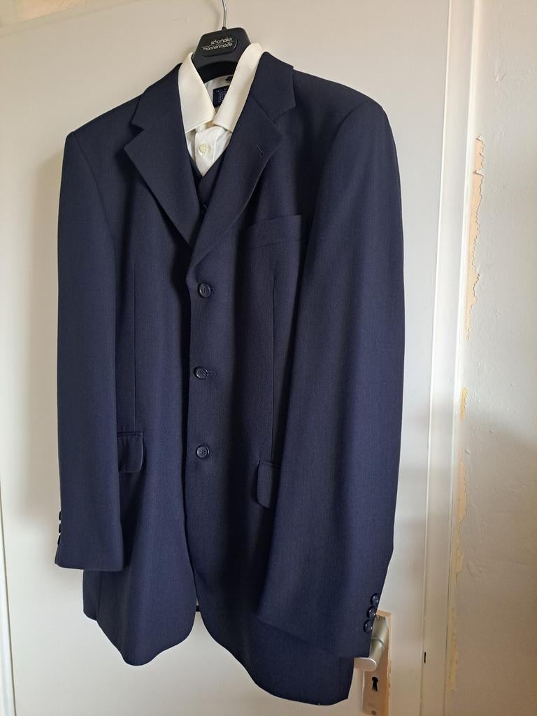 Stones 3-delig pak donkerblauw + gilet | maat 98/40L, Ophalen, Zo goed als nieuw, Maat 48/50 (M), Blauw