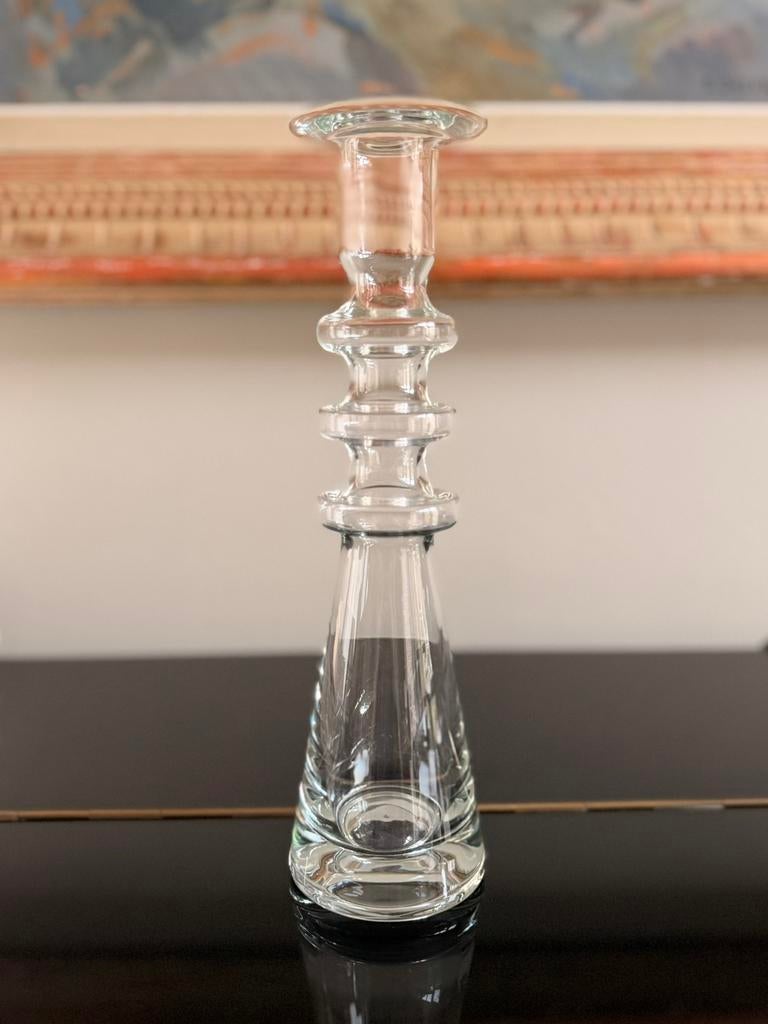 Fins glazen kandelaar door Nanny Still voor Riihimäen Lasi, Ophalen of Verzenden