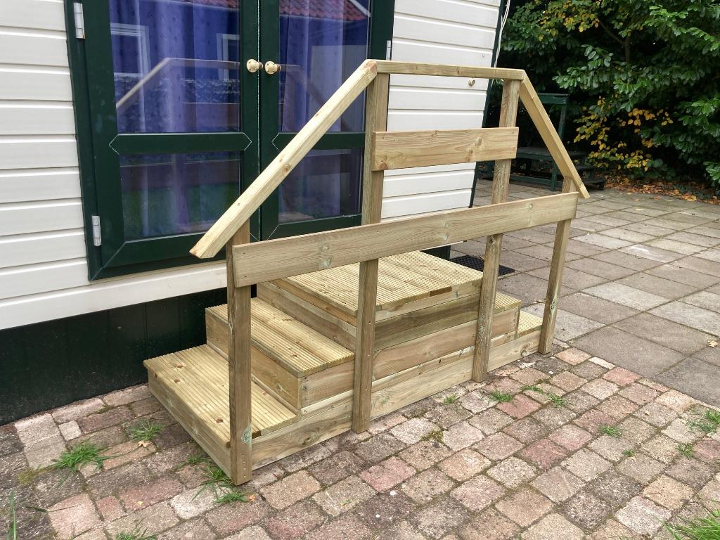 Nieuwe opstap of bordes voor caravan, chalet IN ELKE MAAT, Ophalen of Verzenden, Nieuw