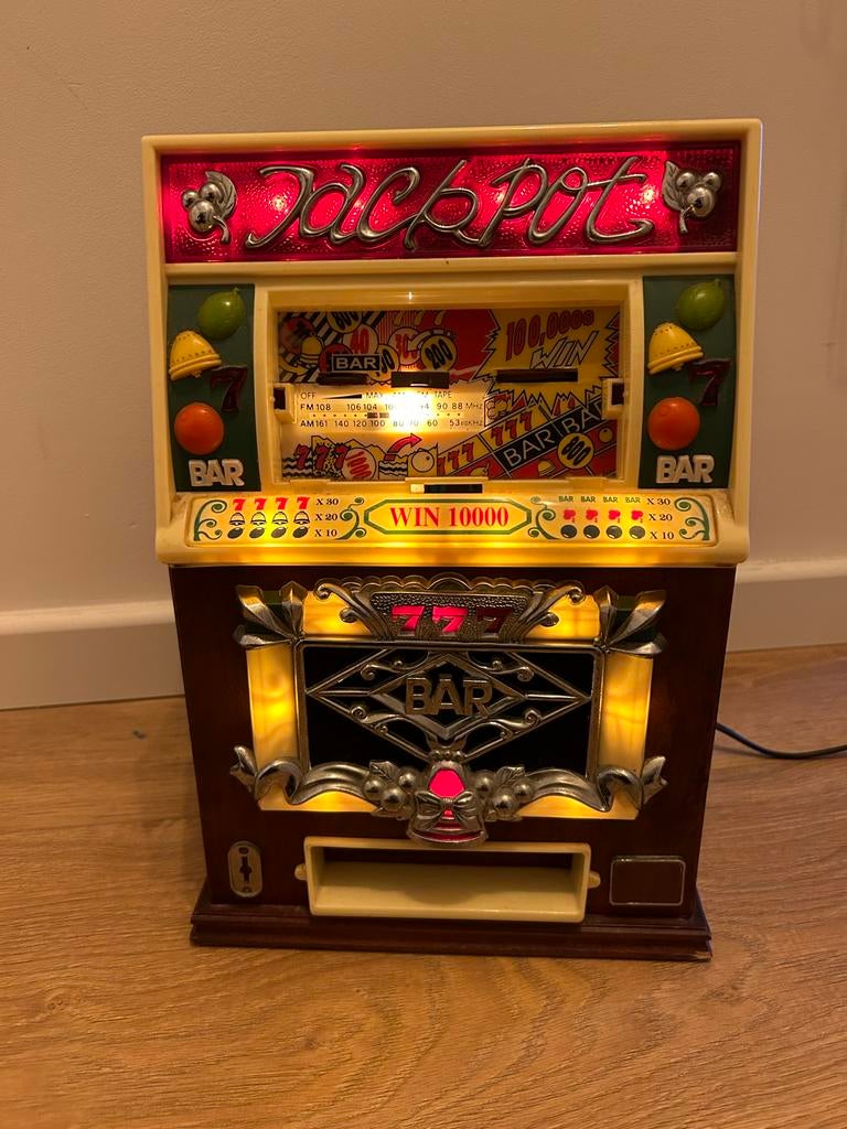 Vintage Jackpot Gokkast Radio, Ophalen, Gebruikt