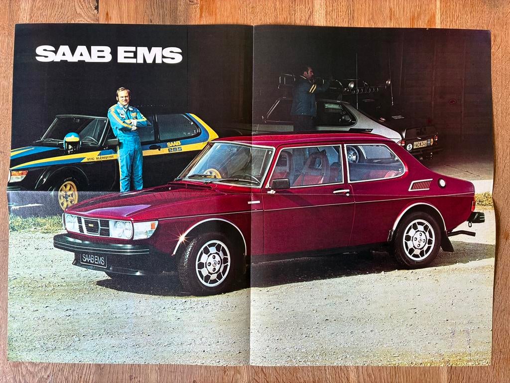 1976 Saab 99 EMS USA brochure, Ophalen of Verzenden, Overige merken