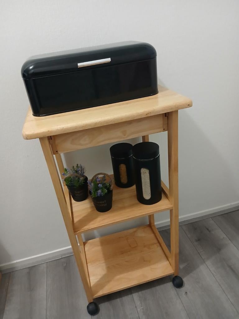 Houten trolley, Ophalen, 50 tot 100 cm, Zo goed als nieuw, Minder dan 100 cm