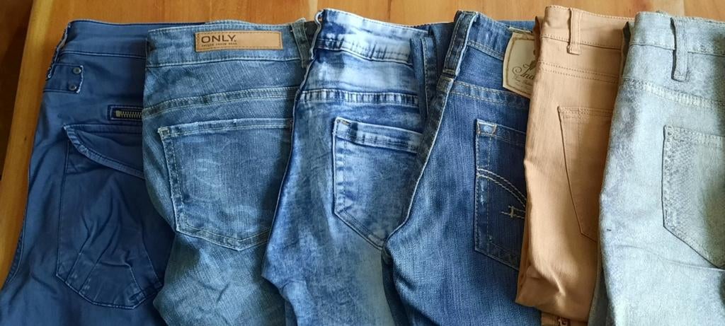 Pakket spijkerbroeken maat 36 - diverse merken, Ophalen of Verzenden, Zo goed als nieuw, W28 - W29 (confectie 36)