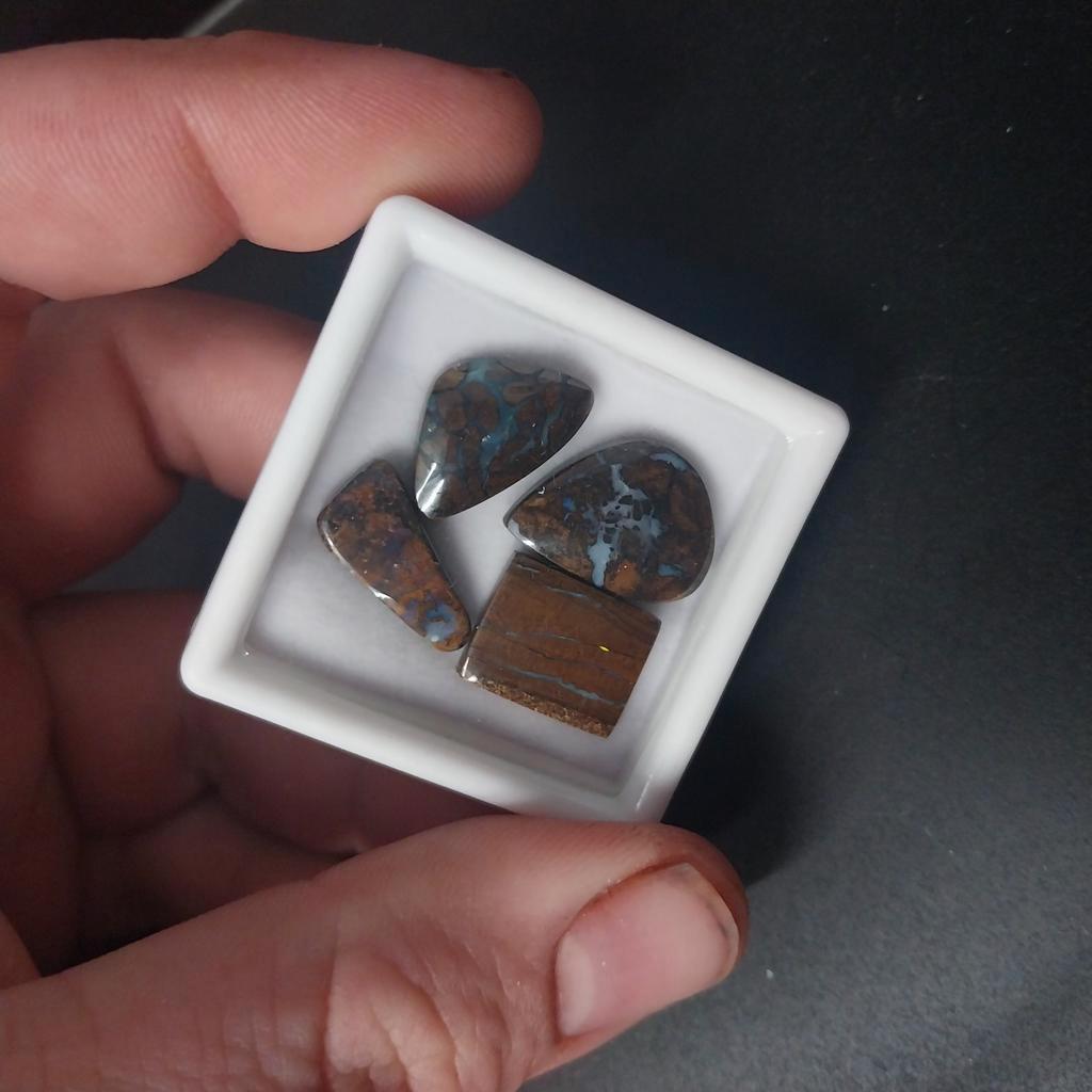 Lot met boulder opaal cabochons 4, Ophalen of Verzenden