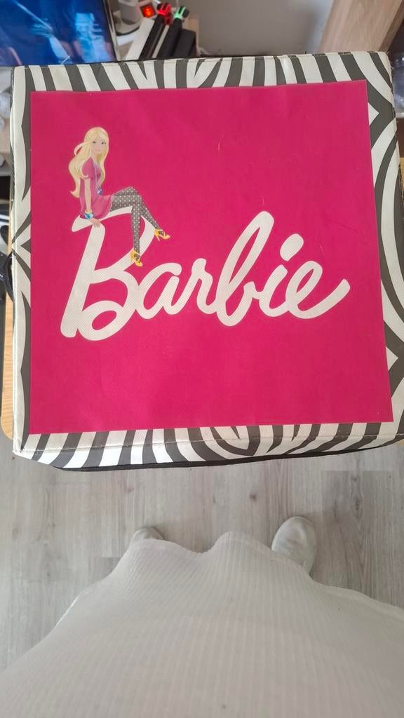 Barbie Opbergdoos / Speelset - Zebraprint & Roze, Kinderen en Baby's, Speelgoed | Poppen, Ophalen, Gebruikt, Barbie