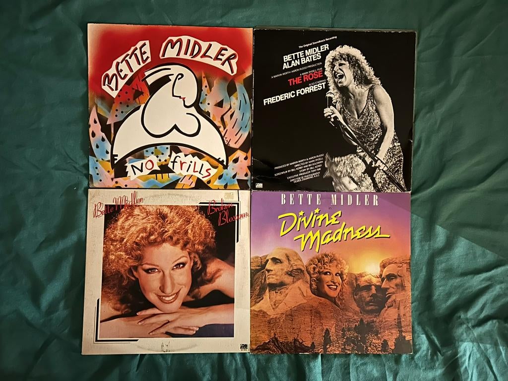 4 LP's Bette Midler (ook per stuk te koop), Ophalen of Verzenden, 1980 - 1989, Gebruikt, 12 inch