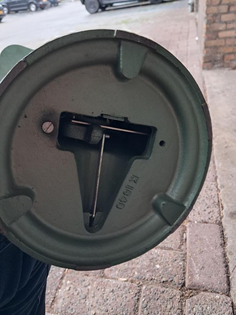 Antieke Weegschaal - Decoratief Groen Metaal, Antiek en Kunst, Ophalen of Verzenden