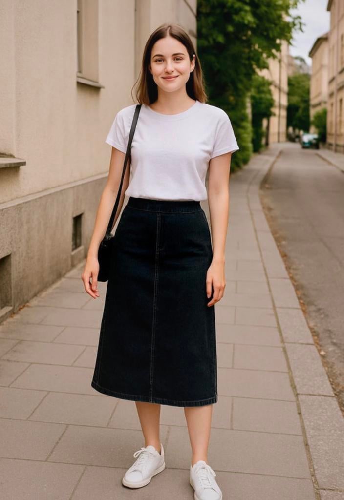 Mooie zwarte denim rok Stradivarius, Zwart, Ophalen of Verzenden, Zo goed als nieuw, Maat 36 (S)