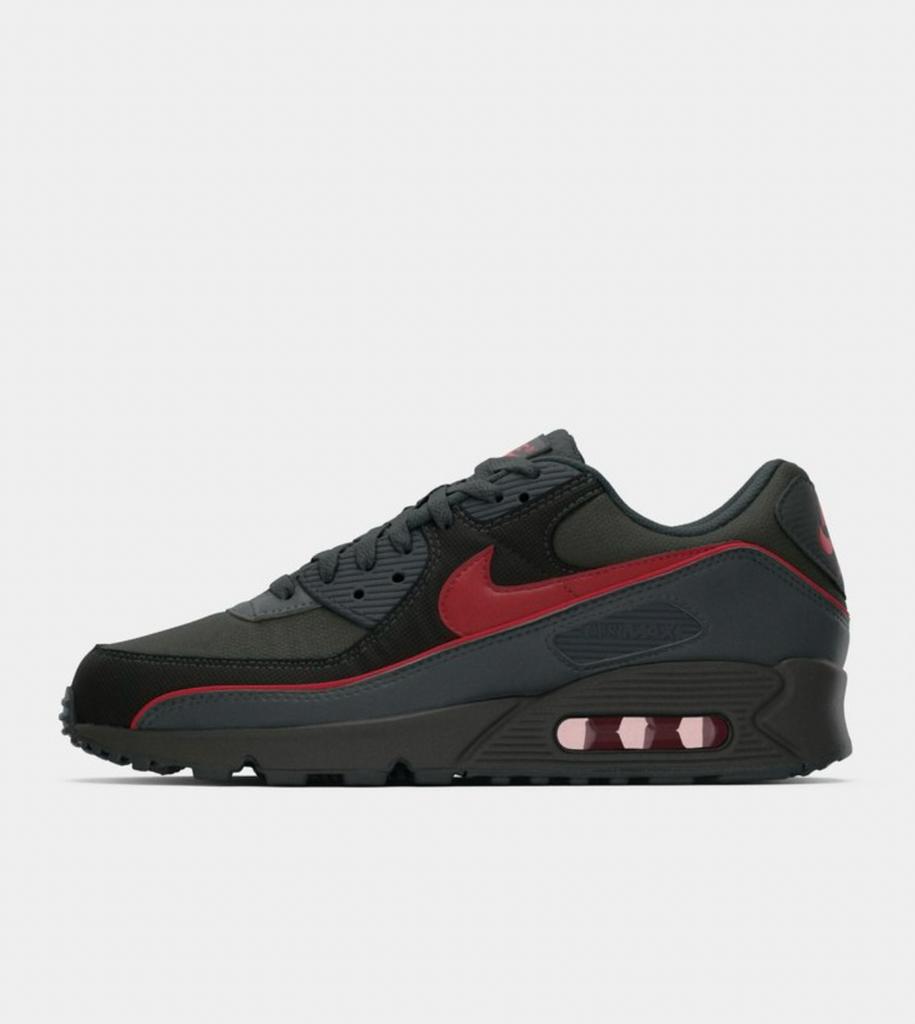 Nike Air Max 90 ‘Iron Grey University Red’ - maat 45, Kleding | Heren, Schoenen, Nieuw, Sneakers of Gympen, Zwart, Ophalen of Verzenden