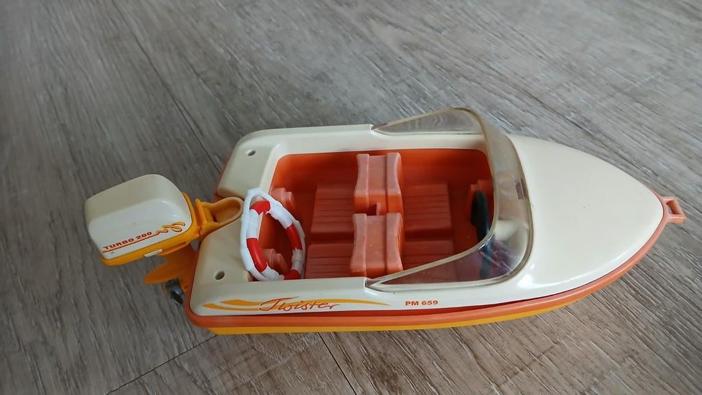 Playmobil boot met beweegbaar stuur en motor, Kinderen en Baby's, Speelgoed | Playmobil, Ophalen of Verzenden, Gebruikt, Los playmobil