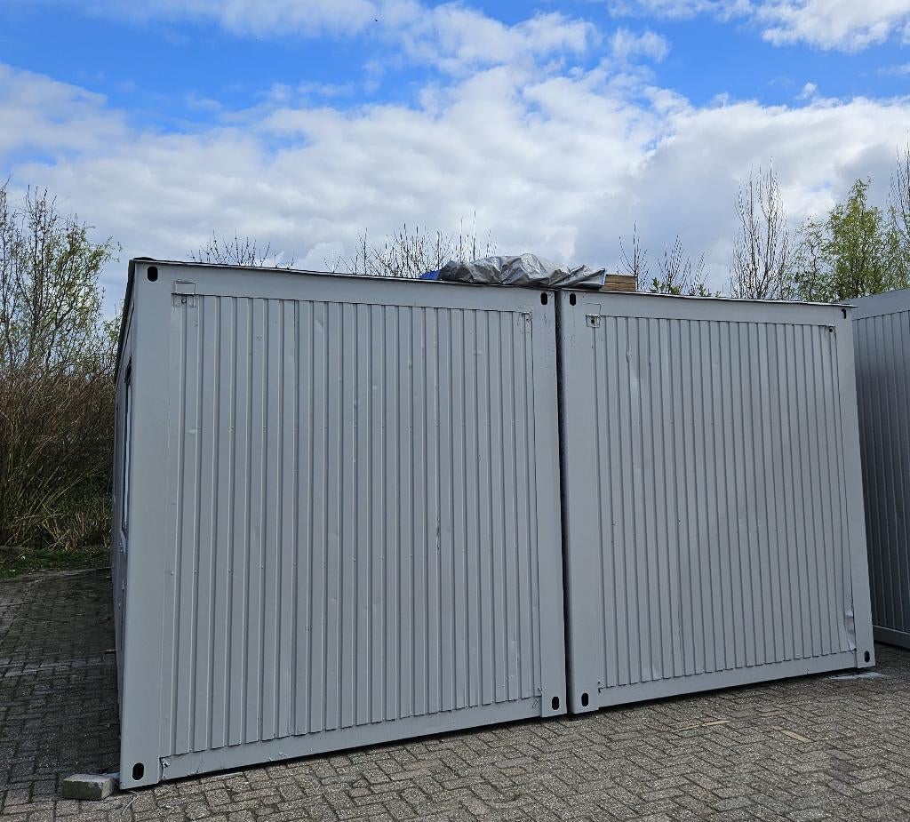 Kantoorunit, Bouw-schaftkeet, Woonunit, Directiekeet. 9 x 6., Doe-het-zelf en Verbouw, Bouwketen en Schaftketen, Ophalen, Gebruikt