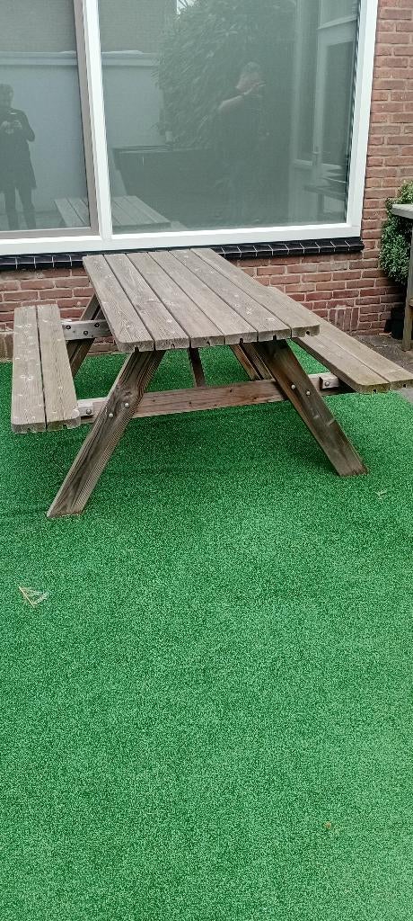 Picknicktafel te koop, Gebruikt, Ophalen of Verzenden, Inklapbaar, Rechthoekig