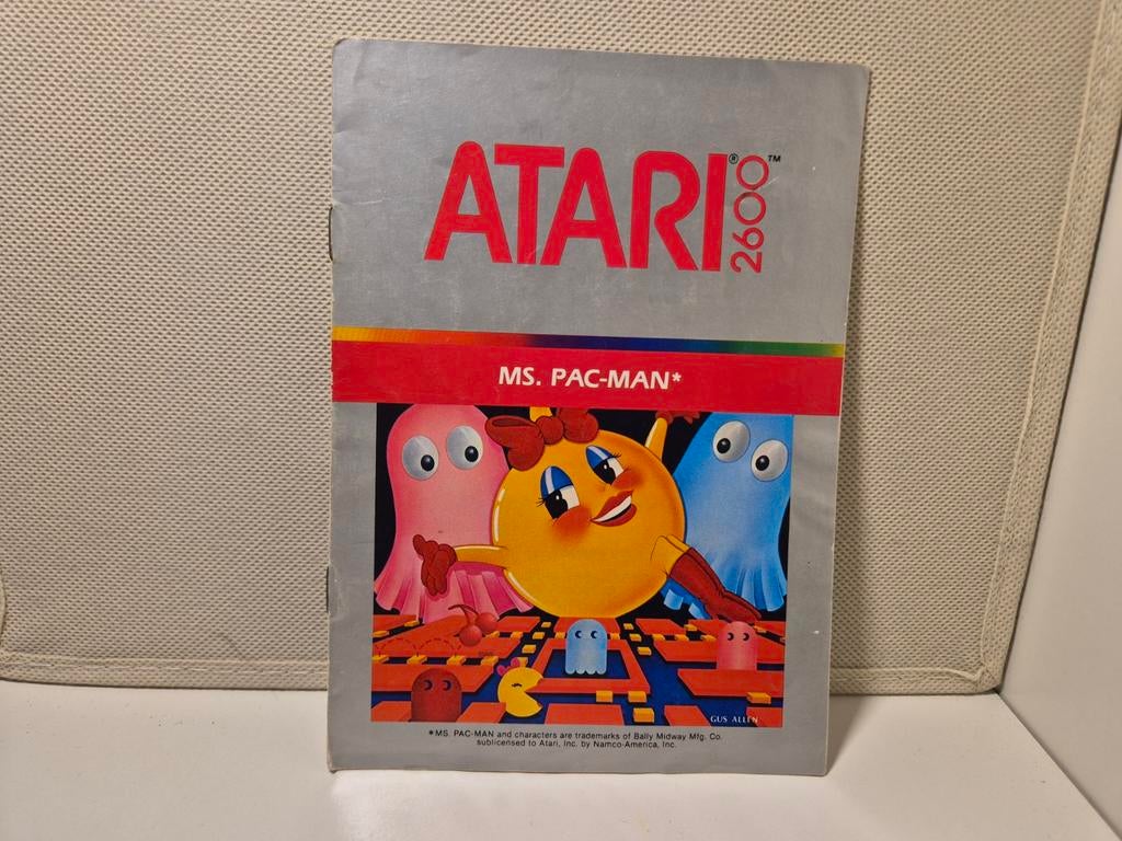 Boekje van Ms. Pac-Man Miss PacMan Atari 2600, Spelcomputers en Games, Avontuur en Actie, 1 speler, Ophalen of Verzenden, Zo goed als nieuw