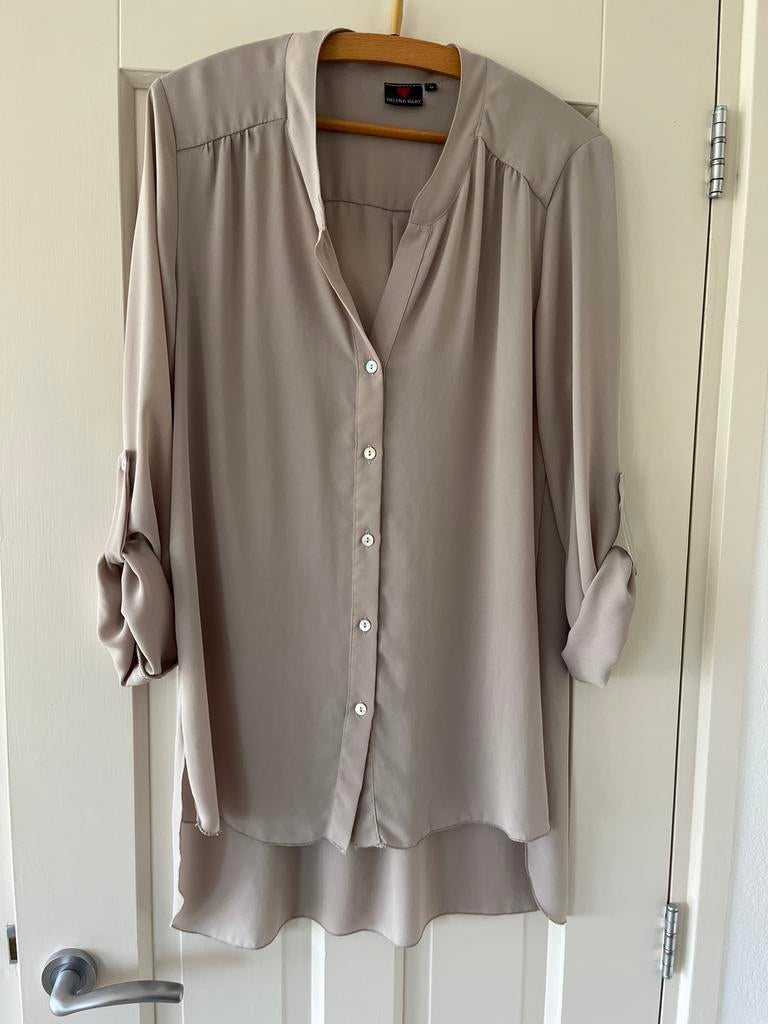 Mooie Helena Hart blouse, Kleding | Dames, Ophalen of Verzenden, Gedragen, Maat 38/40 (M), Beige