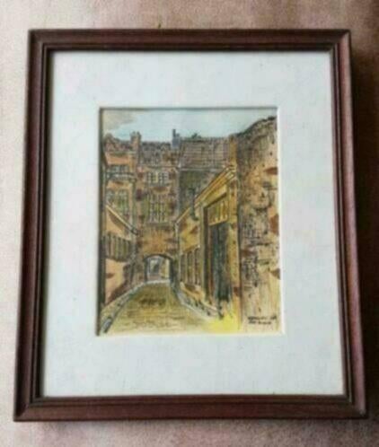 Tekening a. Grevelt den bosch louwsche poort, Antiek en Kunst, Kunst | Tekeningen en Foto's, Ophalen