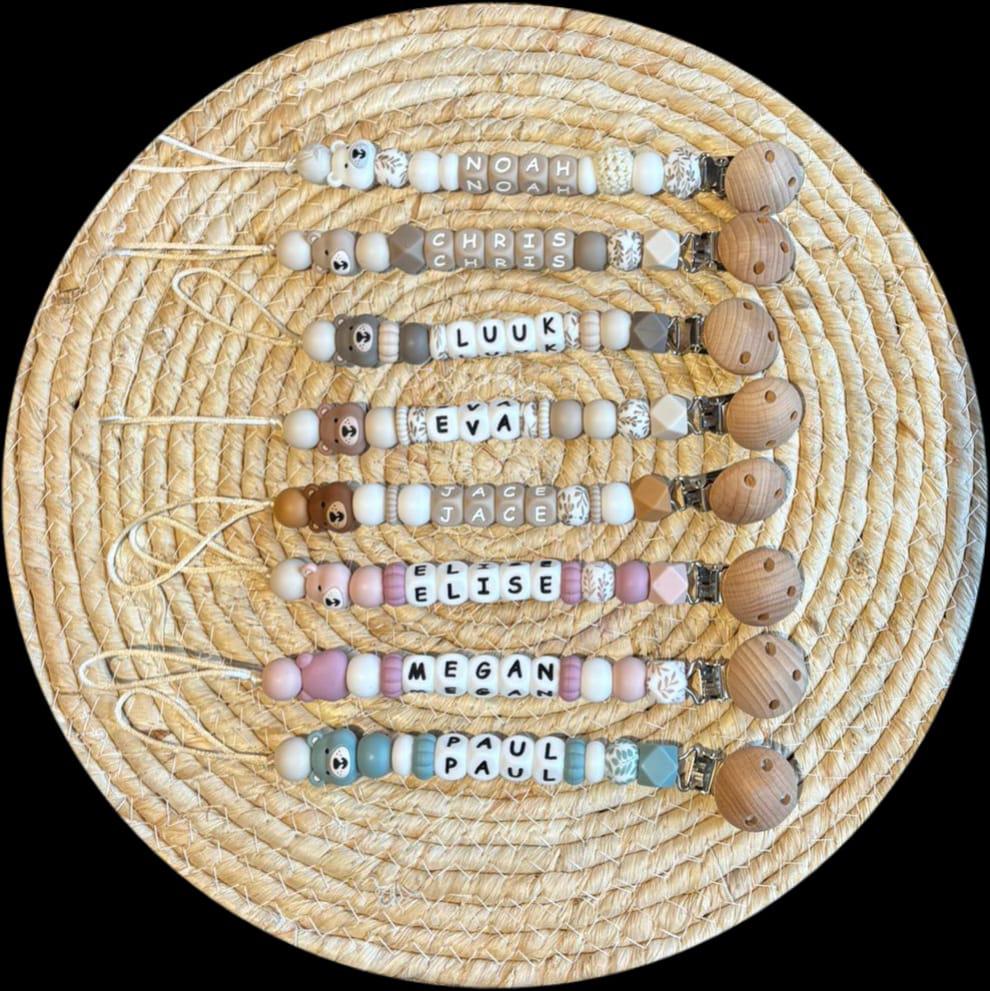 Gepersonaliseerde speenkoord beertje, Ophalen of Verzenden, Nieuw