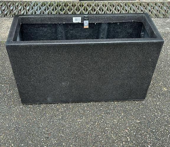 80x32x43 cm terrazzo plantenbak zwartgrijs capi, Tuin en Terras, Bloembakken en Plantenbakken, Ophalen, Kunststof, Zo goed als nieuw