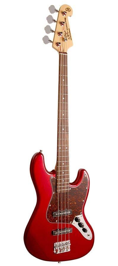BD1CAR SX Standard Series J-style elektrische basgitaar Rood, ., Nieuw, ., .